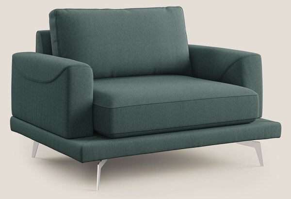 Dorian poltrona moderna in tessuto smacchiabile T05 verde