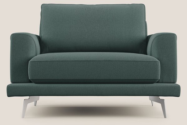 Dorian poltrona moderna in tessuto smacchiabile T05 verde
