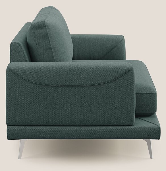 Dorian poltrona moderna in tessuto smacchiabile T05 verde
