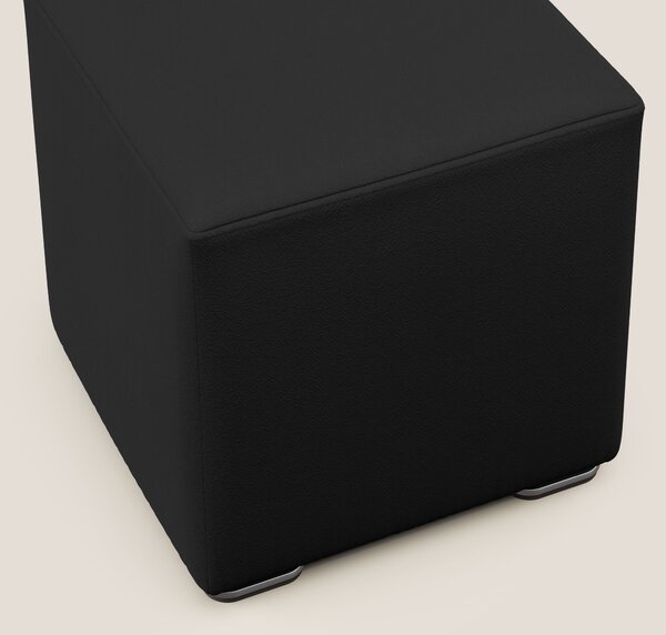 Cube pouf in microfibra smacchiabile T11 nero