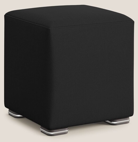 Cube pouf in microfibra smacchiabile T11 nero