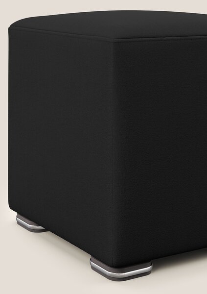 Cube pouf in microfibra smacchiabile T11 nero