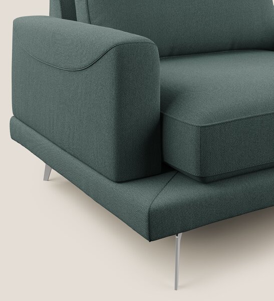 Dorian poltrona moderna in tessuto smacchiabile T05 verde