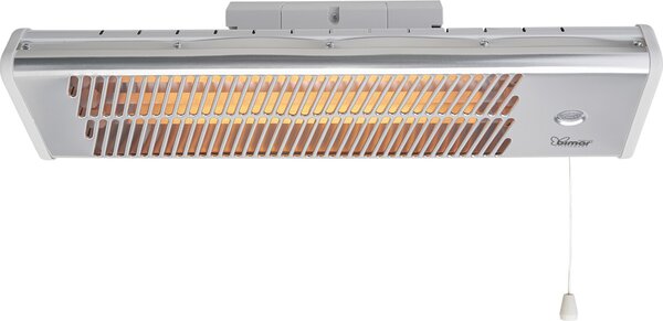 Bimar Stufa Infrarossi Halogen Heater Outdoor Silver e White 1500W - HR312