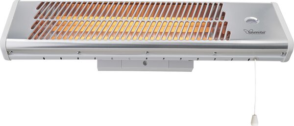 Bimar Stufa Infrarossi Halogen Heater Outdoor Silver e White 1500W - HR312