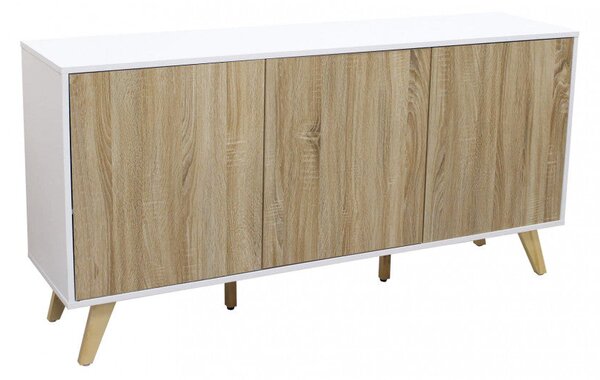 Mobile Elton 150x39,5x75 h cm in Truciolare bilaminato Bianco