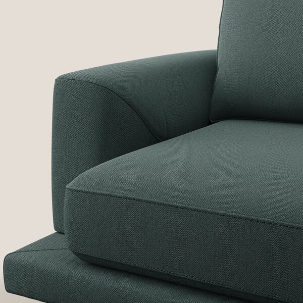 Dorian poltrona moderna in tessuto smacchiabile T05 verde
