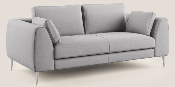 Plano divano moderno in microfibra tecnica smacchiabile T11 grigio