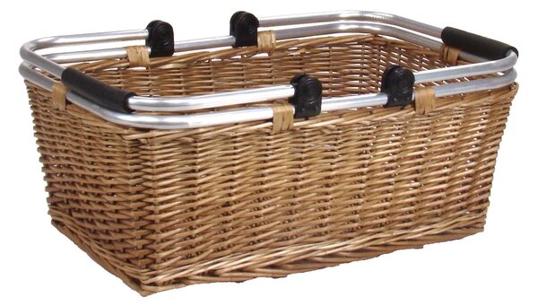 Cesta in vimini spesa gr cm 50x32xh20 con manici mobili - senza fodera
