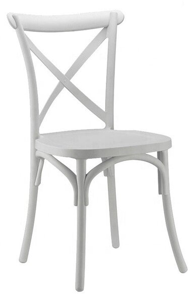 Set 4 Sedie 88x44x49 cm in Polipropilene Bianco