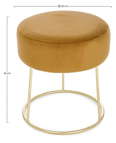 Pouf Clarissa Inca D35 in Tessuto effetto Velluto