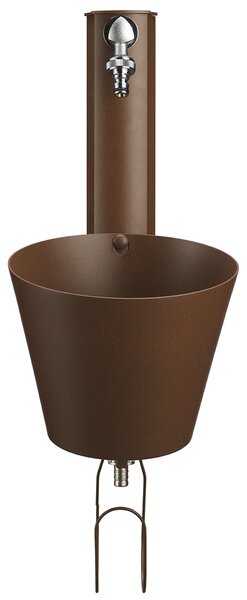 Fontana a Parete da Giardino con doppio Rubinetto Belfer 42/PRS Ruggine