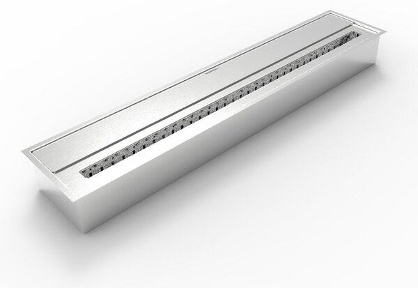 Bruciatore a Bioetanolo per Camini 91,5x18,7xH9,5 cm 7L in Acciaio Inox