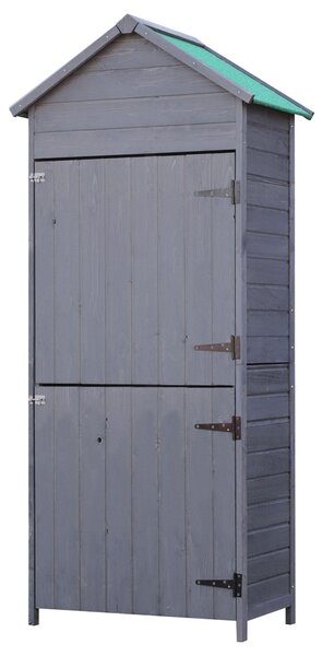 Casetta Box da Giardino 89x50x190 cm in Legno Grigio