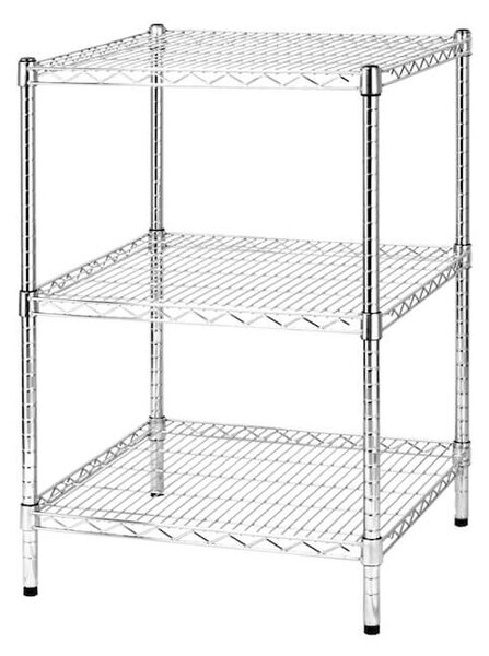 Scaffale 3 Ripiani 60x60x90 cm in Metallo Cromato Tosini