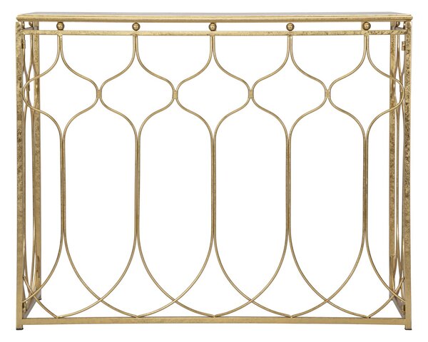 Consolle Arab 96,5x41x78 cm in Ferro Oro
