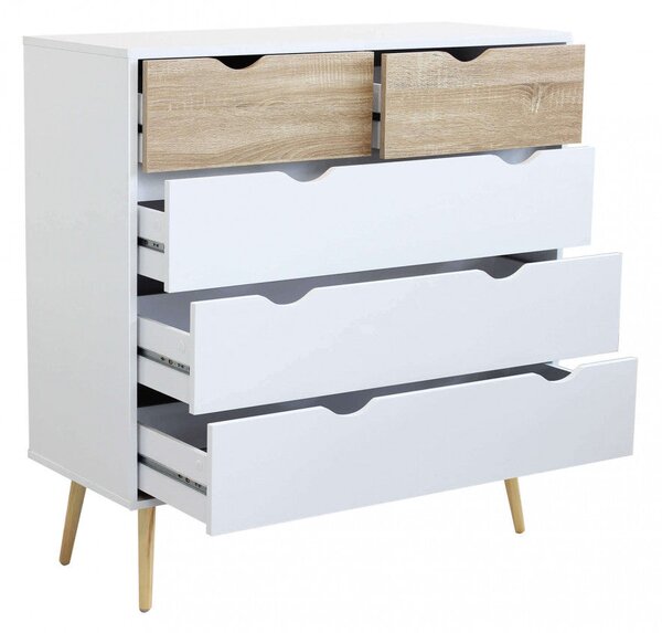 Mobile Wesley 99x39x101 h cm in Legno Bianco