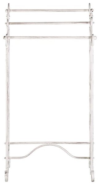 Portasciugamani Cècile 44x34x90 h cm in Acciaio Bianco