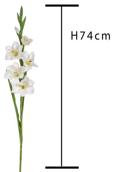 Set 8 Fiori Artificiali di Gladiolo Mini Altezza 74 cm