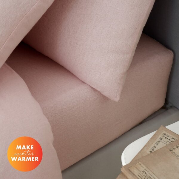 Lenzuolo con angoli rosa in flanella 150x200 cm Brushed – Catherine Lansfield