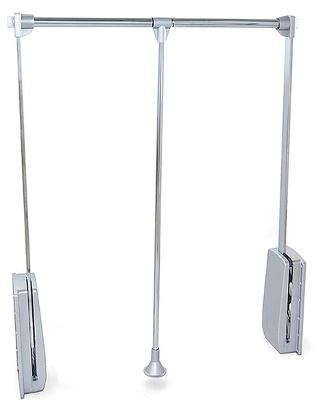 Appendiabiti Saliscendi per Armadio 83-115 cm Max 12Kg in Acciaio Emuca Cromo