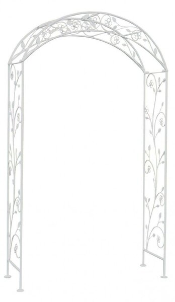 Arco da Giardino 135x47,5x230 h cm in Acciaio Bianco