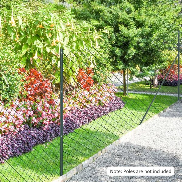 Rete di Recinzione 25m H1,7m in Acciaio e PVC Verde