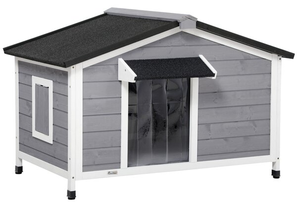 Cuccia Casetta per Cani 109x79x72 cm in Legno Grigio