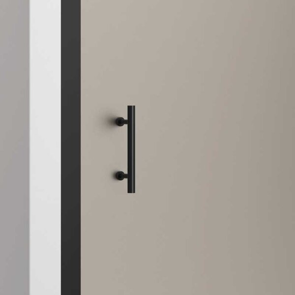 Kamalu porta doccia 110cm telaio nero e vetro opaco scorrevole | kfn5000ns