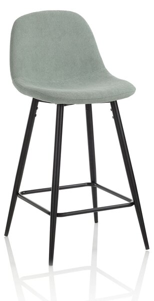 Set 2 Sgabelli 43x40x91,5 cm in Velluto Verde