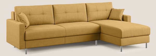 Megan divano letto angolare in microfibra smacchiabile T11 giallo