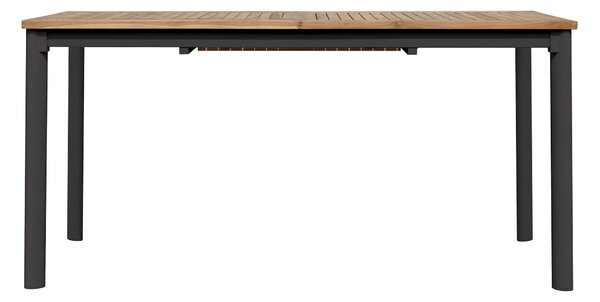 Tavolo da Giardino Allungabile 150-210x90x74 cm in Alluminio Antracite Piano in Teak
