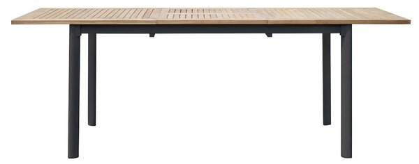 Tavolo da Giardino Allungabile 150-210x90x74 cm in Alluminio Antracite Piano in Teak