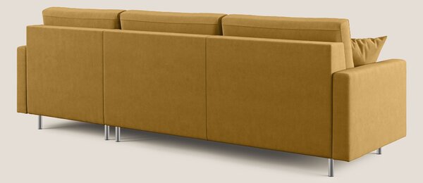 Megan divano letto angolare in microfibra smacchiabile T11 giallo