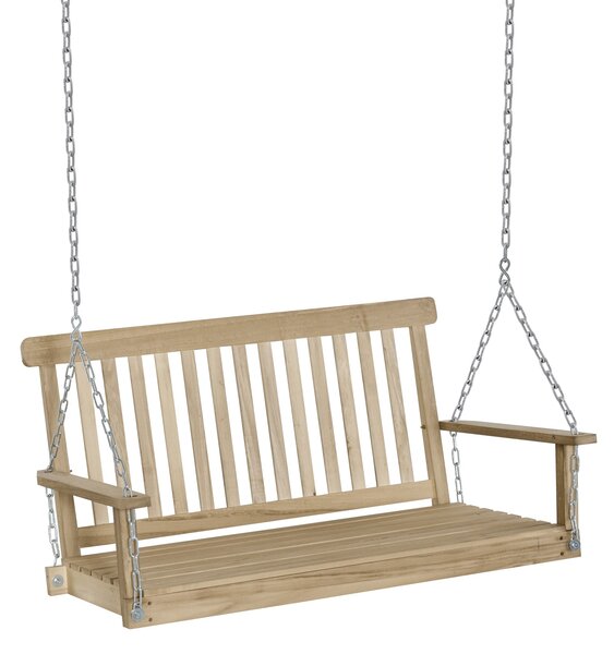 Dondolo 2 Posti Sospeso 119x65x61 cm in Legno