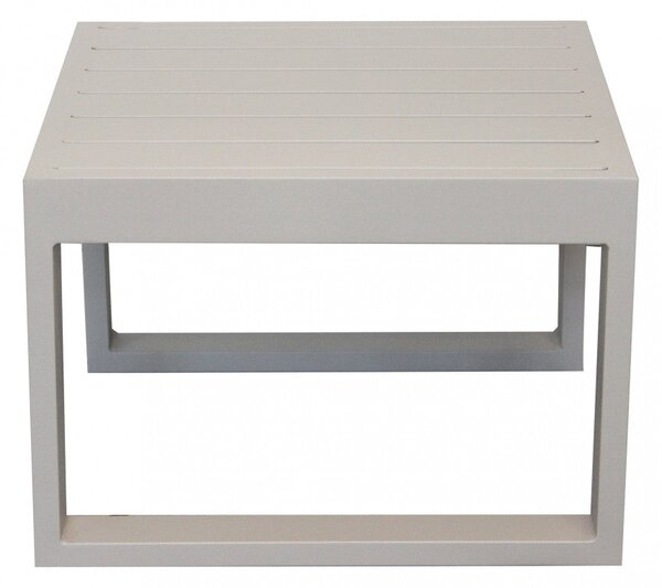 Tavolino Cuba 45x45x32 h cm in Alluminio Tortora