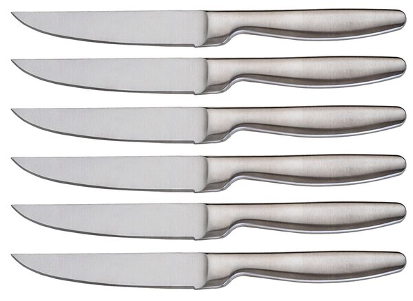 Set 6 Coltelli da Tavola Lama Liscia in Acciaio Inox Jacob Silver