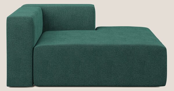 Nettuno modulo chaise longue in morbido tessuto bouclè T07 verde