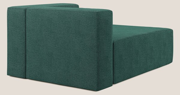 Nettuno modulo chaise longue in morbido tessuto bouclè T07 verde