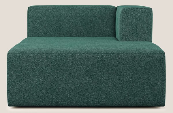 Nettuno modulo chaise longue in morbido tessuto bouclè T07 verde