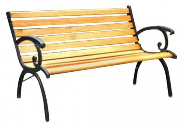Panca Ghisa Real 126x60x77 h cm in Legno Antracite