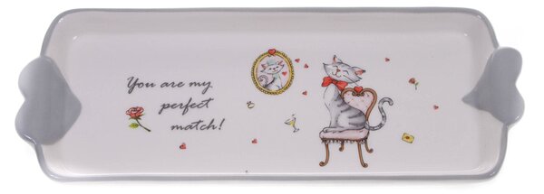 Set 2 Vassoi con Decori Cuori Larghezza 29,9 cm