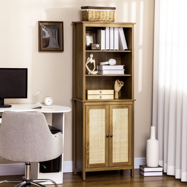 Libreria 3 Ripiani 2 Ante 60x34,5x162 cm in Truciolato Noce