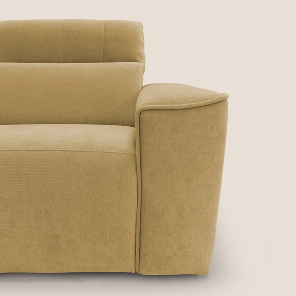 Clark Divano angolare con opzione relax elettrico in tessuto smacchiab