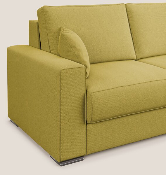 Dream Divano letto angolare in tessuto smacchiabile T05 giallo