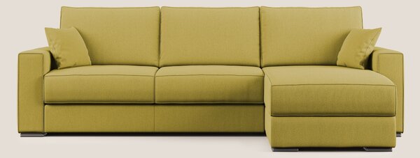 Dream Divano letto angolare in tessuto smacchiabile T05 giallo
