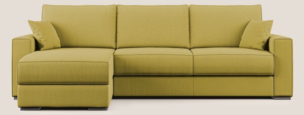 Dream Divano letto angolare in tessuto smacchiabile T05 giallo