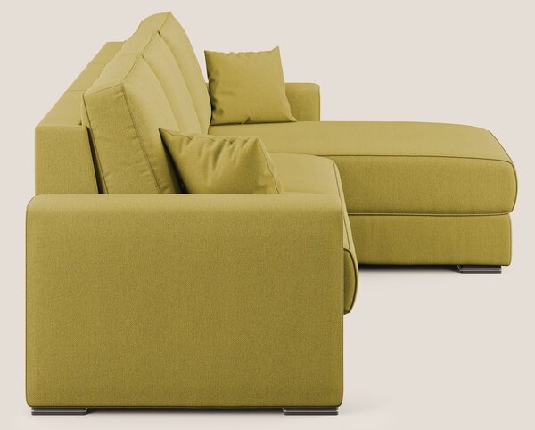 Dream Divano letto angolare in tessuto smacchiabile T05 giallo
