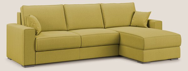 Dream Divano letto angolare in tessuto smacchiabile T05 giallo