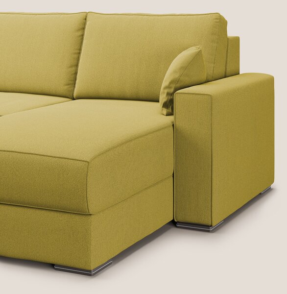 Dream Divano letto angolare in tessuto smacchiabile T05 giallo